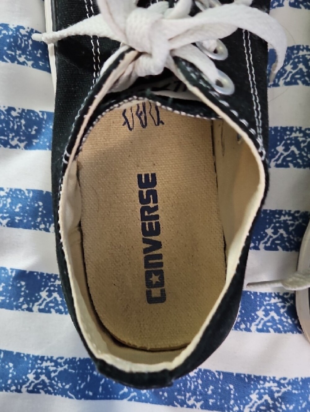 Converse Black and White Low-Top Canvas Sneakers - Picture 2 of 7